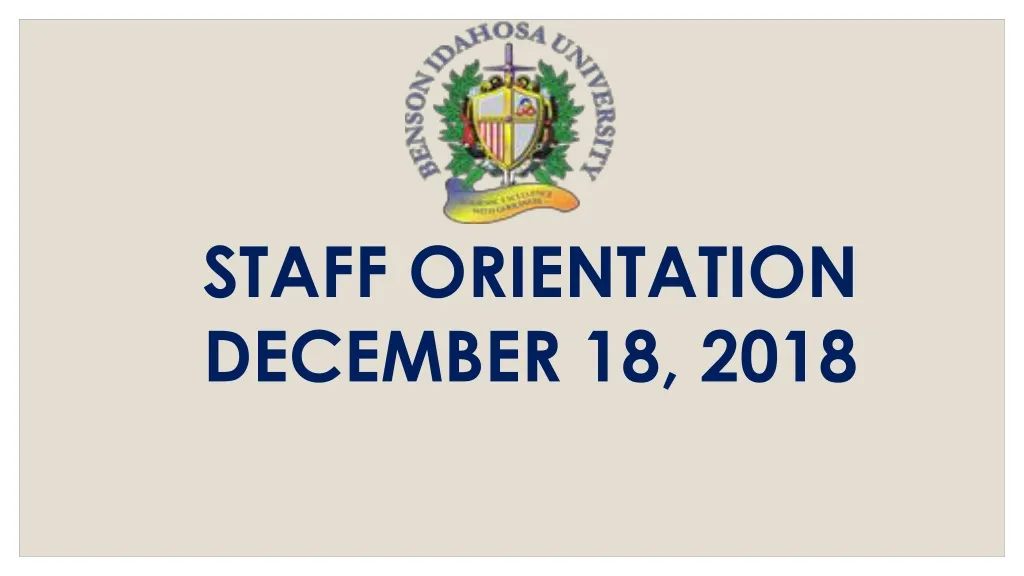 staff orientation december 18 2018