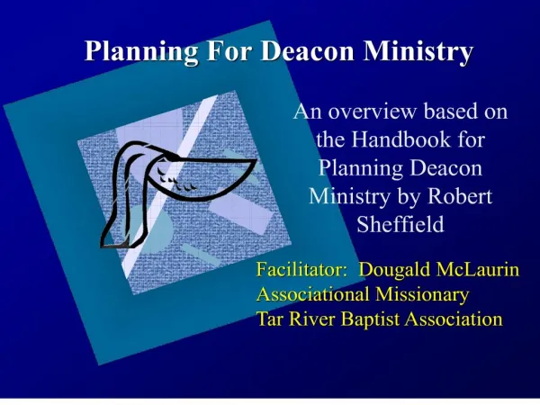 Planning For Deacon Ministry