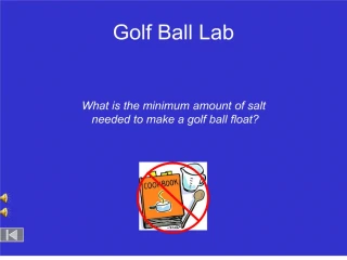 Golf Ball Lab - slide 1