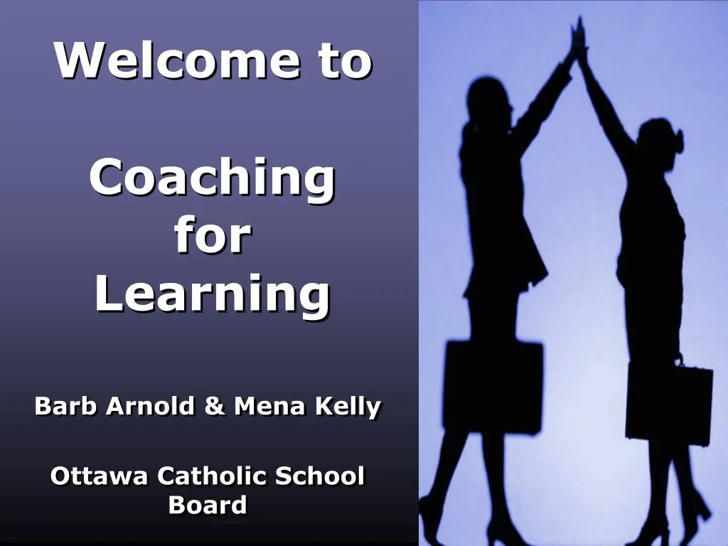 welcome to coaching for learning