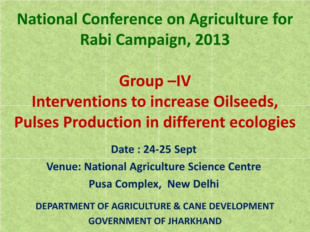 date 24 25 sept venue national agriculture science centre pusa complex new delhi