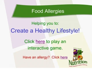 Food Allergies - slide 1
