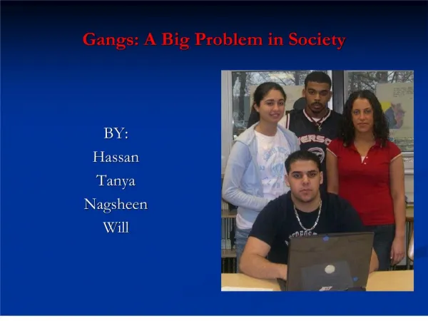 Gangs: A Big Problem in Society