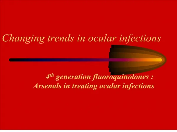 Changing trends in ocular infections