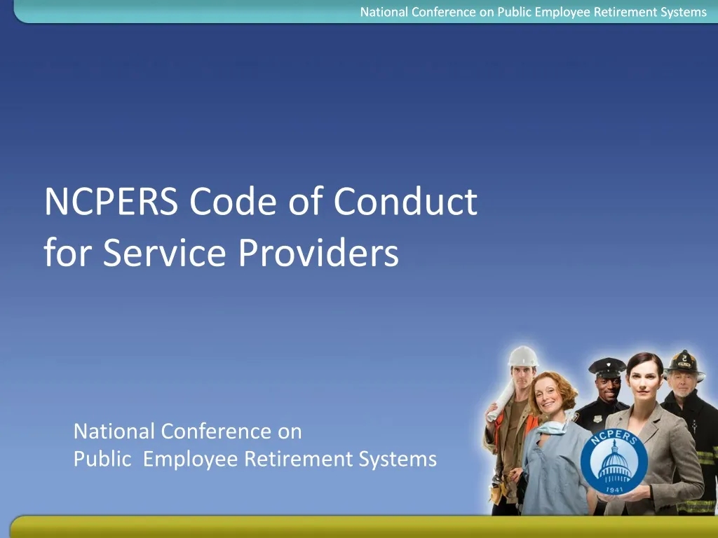 ncpers code of conduct for service providers