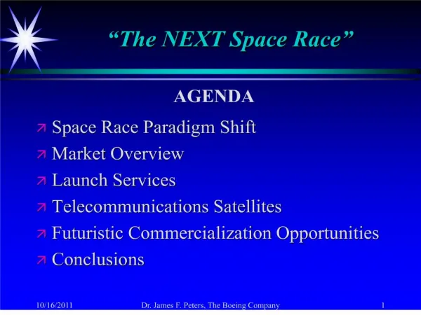 The NEXT Space Race