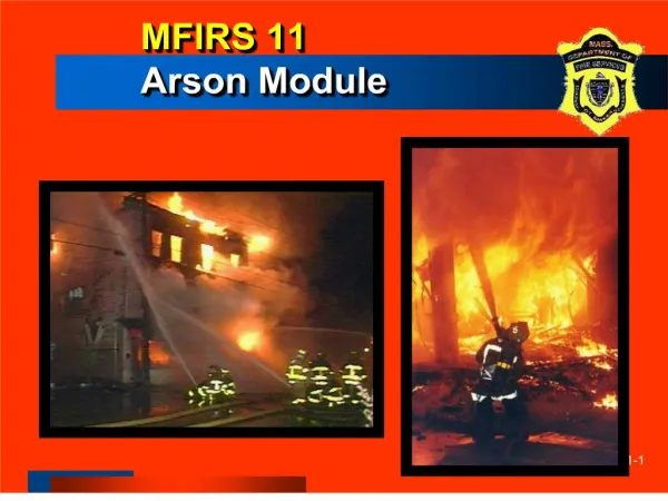 MFIRS 11 Arson Module