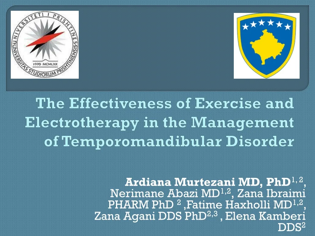 the effectiveness of exercise and electrotherapy in the management of temporomandibular disorder