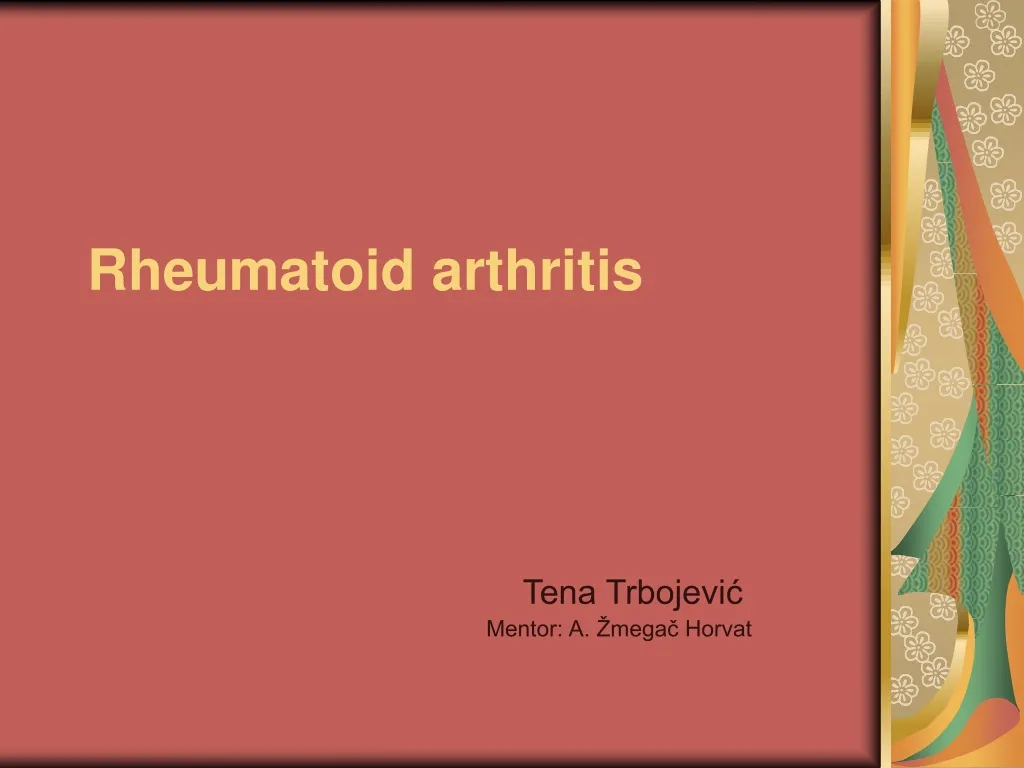 PPT - Rheumatoid arthritis PowerPoint Presentation, free download - ID ...