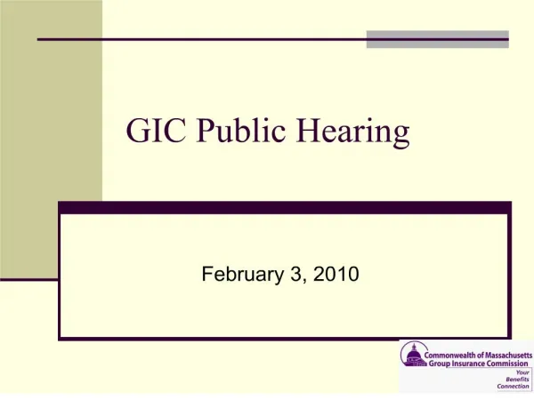 GIC Public Hearing