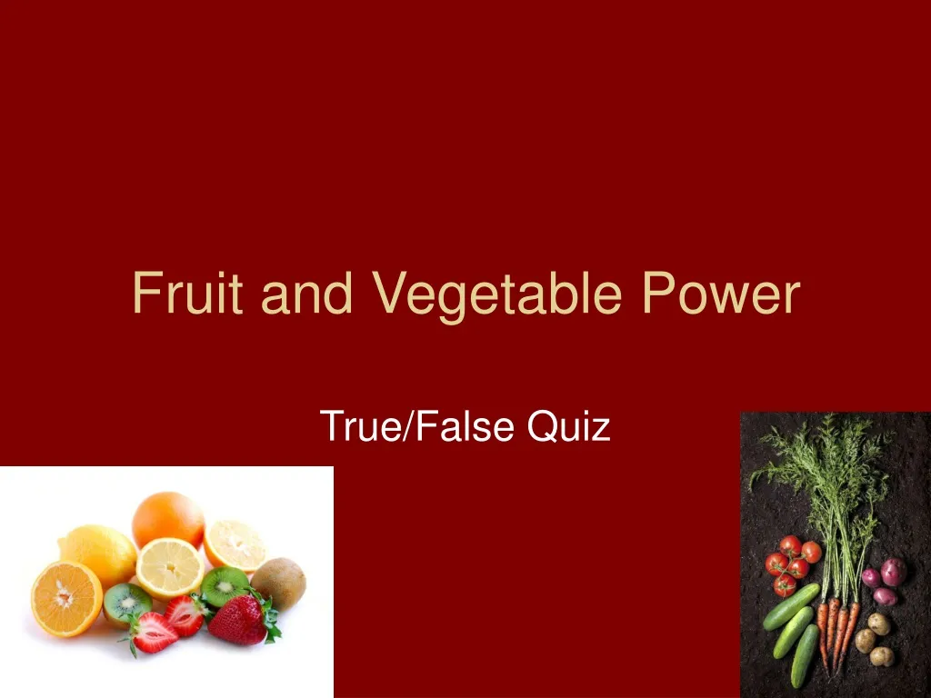 fruit and vegetable power