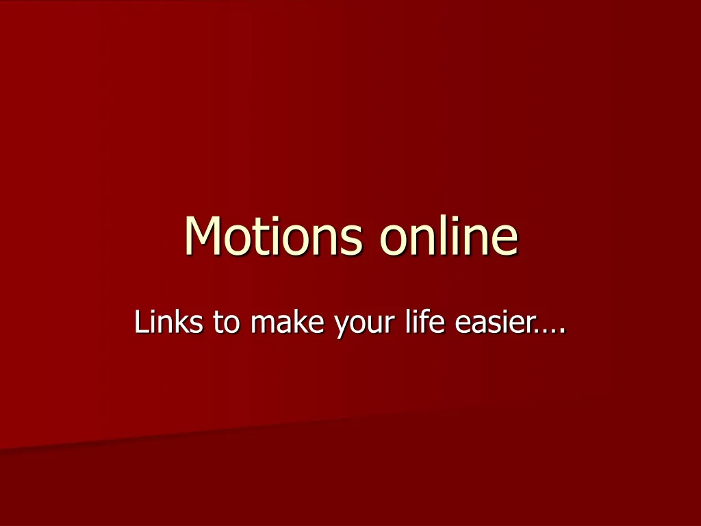 motions online