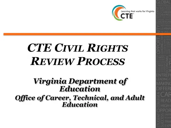 CTE Civil Rights Review Process