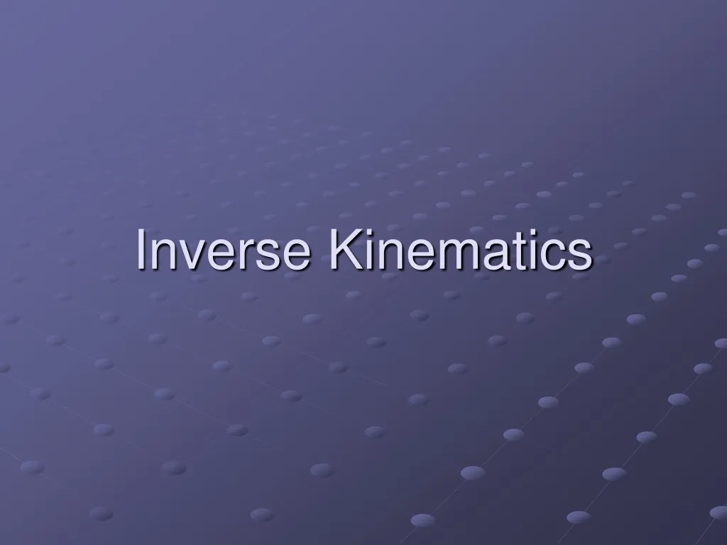 inverse kinematics