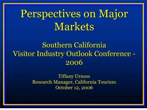 California Tourism 2005