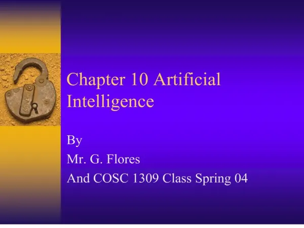 Chapter 10 Artificial Intelligence