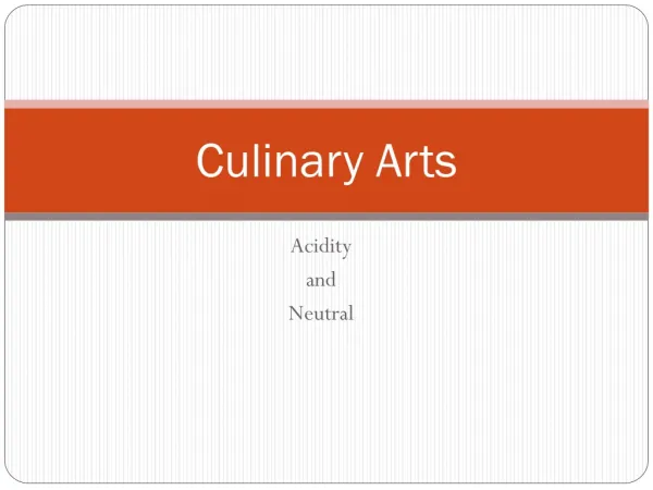 Culinary Arts