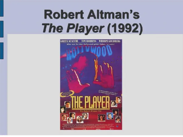 Robert Altman s The Player 1992