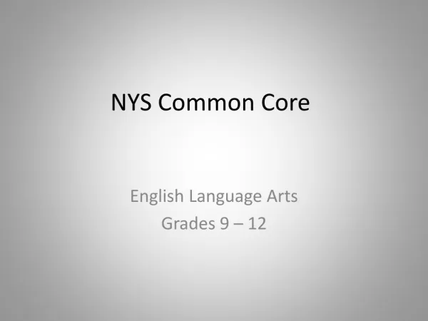 NYS Common Core