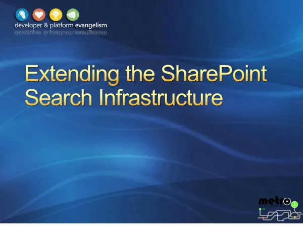 Extending the SharePoint Search Infrastructure