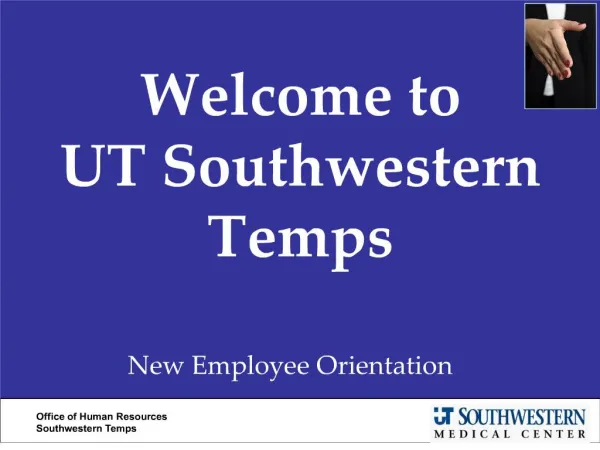 Welcome to UT Southwestern Temps