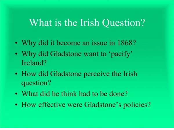 What is the Irish Question