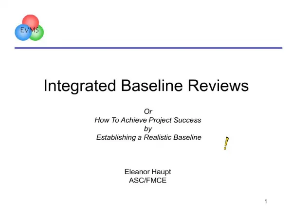 Integrated Baseline Reviews