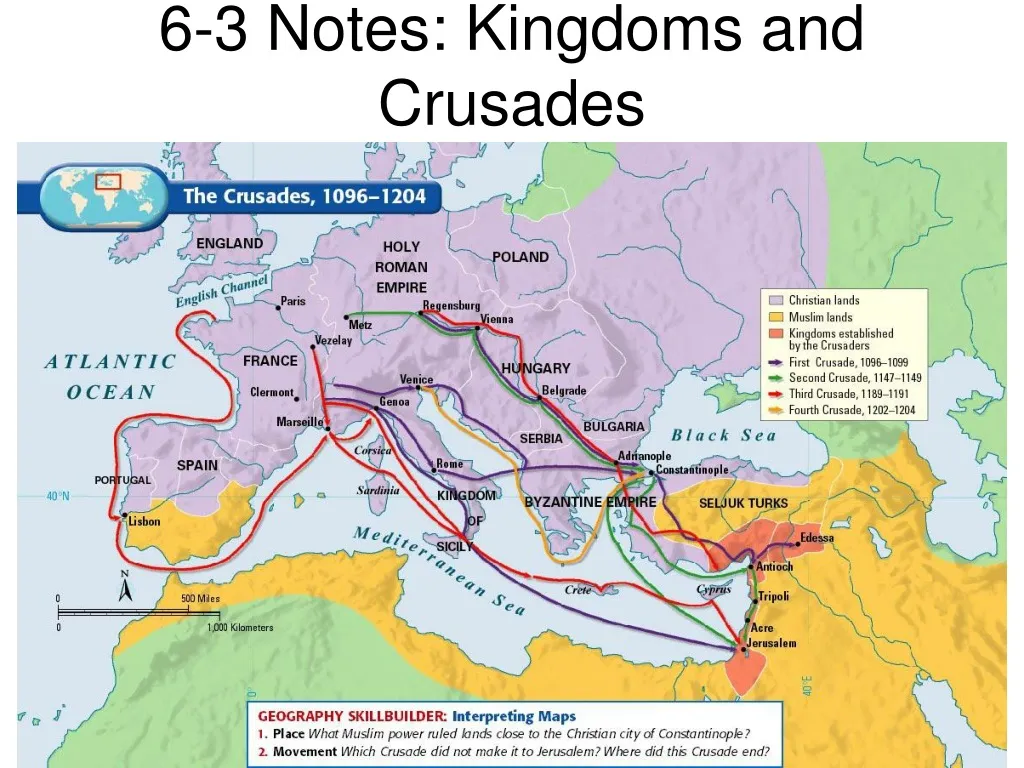 6 3 notes kingdoms and crusades