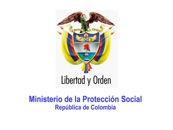 Ministerio de la Protecci n Social Rep blica de Colombia