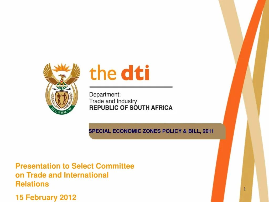 special economic zones policy bill 2011