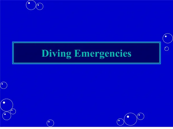 Diving Emergencies