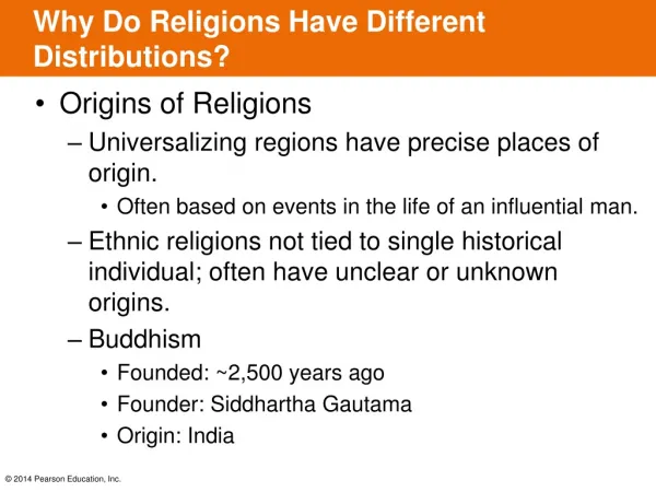 Why Do Religions Have Different Distributions?