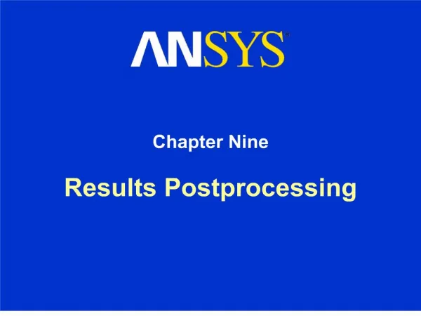 Results Postprocessing