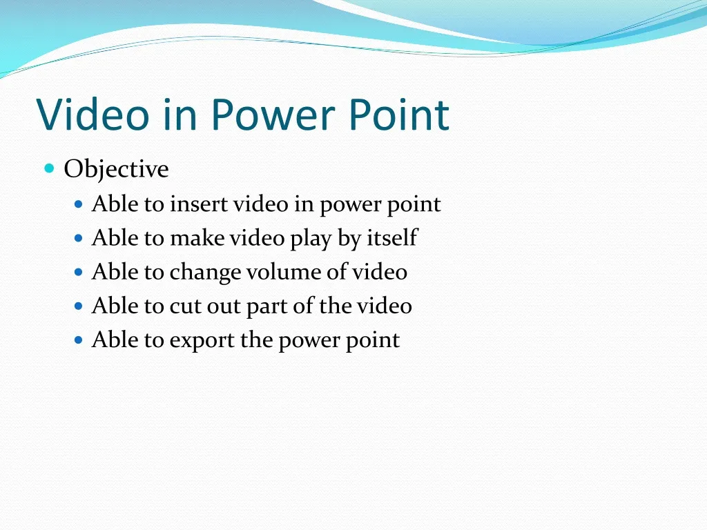 video in power point