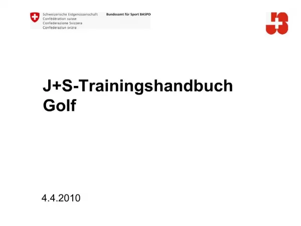 JS-Trainingshandbuch Golf