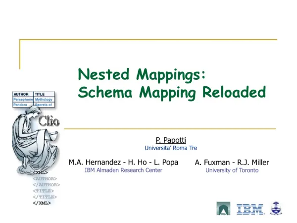 Nested Mappings: Schema Mapping Reloaded