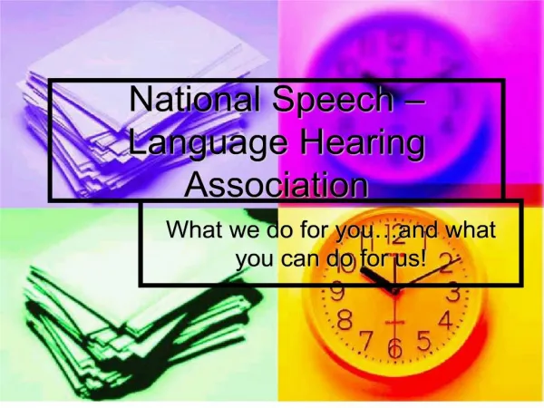 National Speech Language Hearing Association