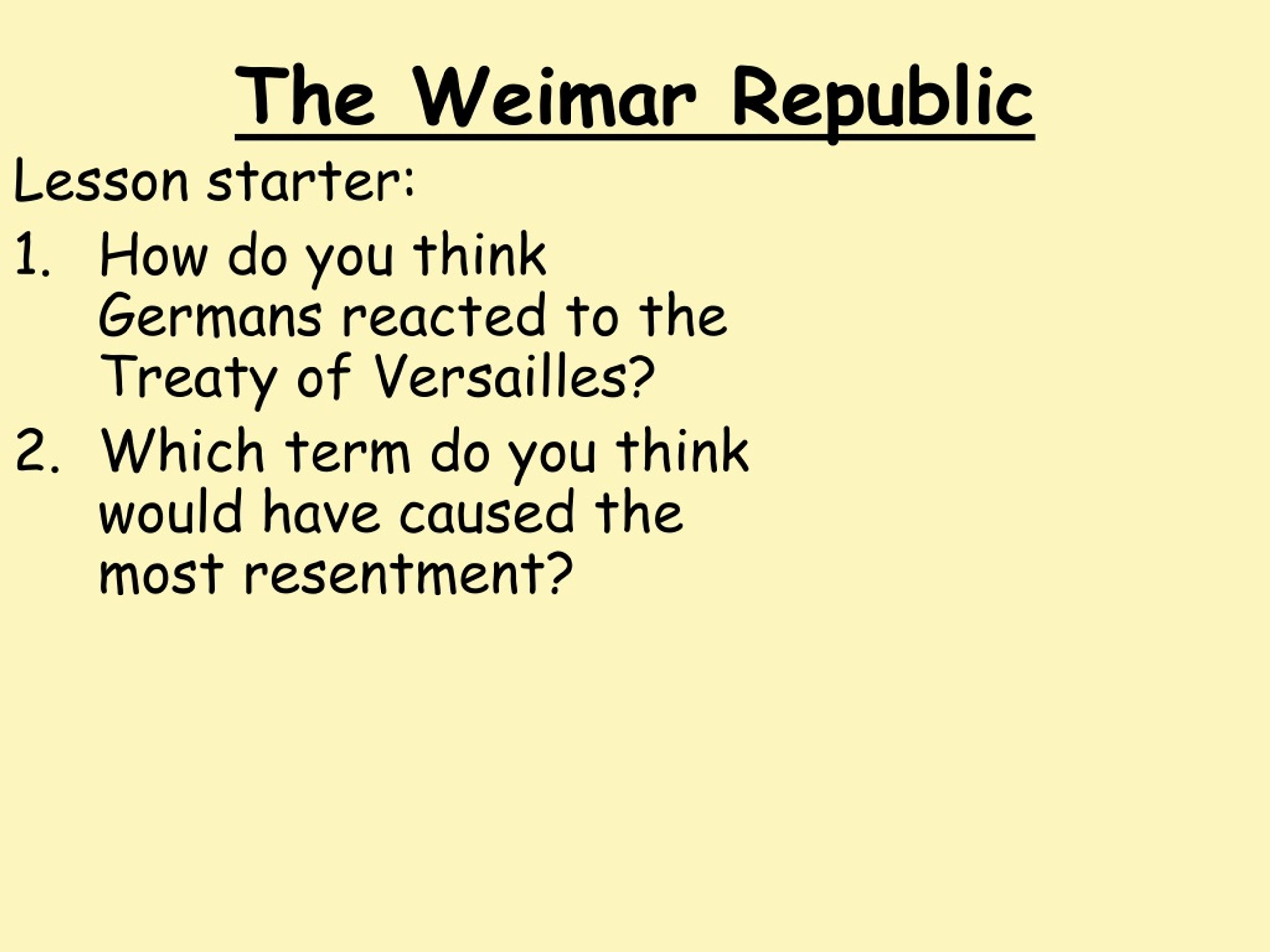 PPT - The Weimar Republic PowerPoint Presentation, free download - ID ...