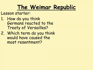 The Weimar Republic - slide 1