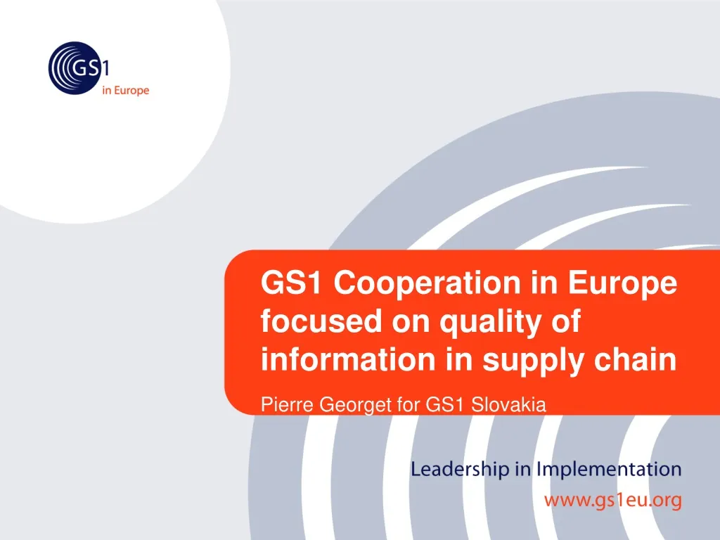 gs1 cooperation in europe focused on quality
