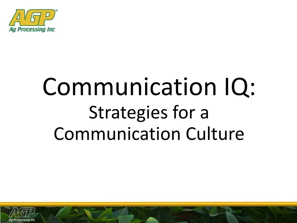 communication iq strategies for a communication culture
