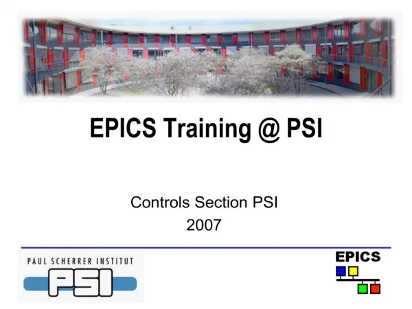 EPICS Training PSI