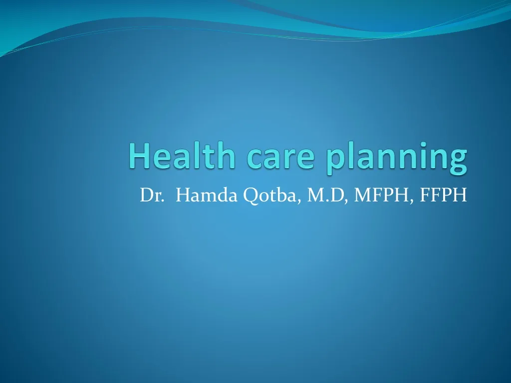health care planning