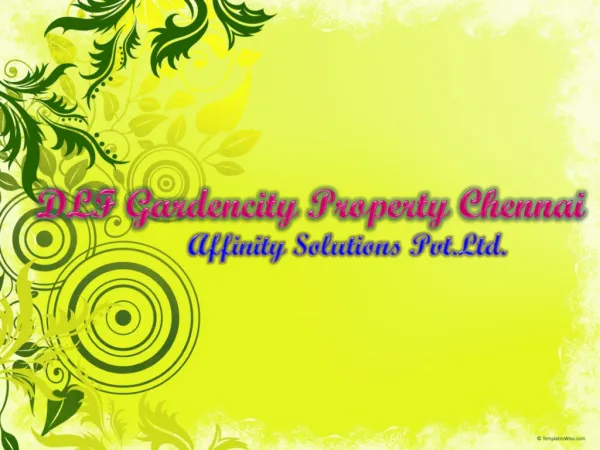 Dlf garden city chennai || 09999620966 || dlf properties che