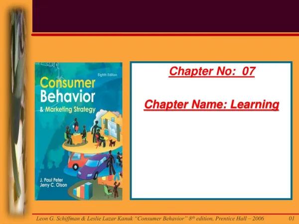 Chapter No: 07 Chapter Name: Learning