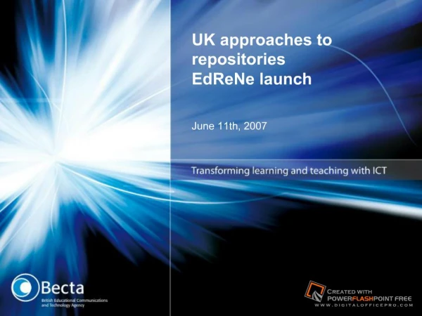 UK approaches to repositories