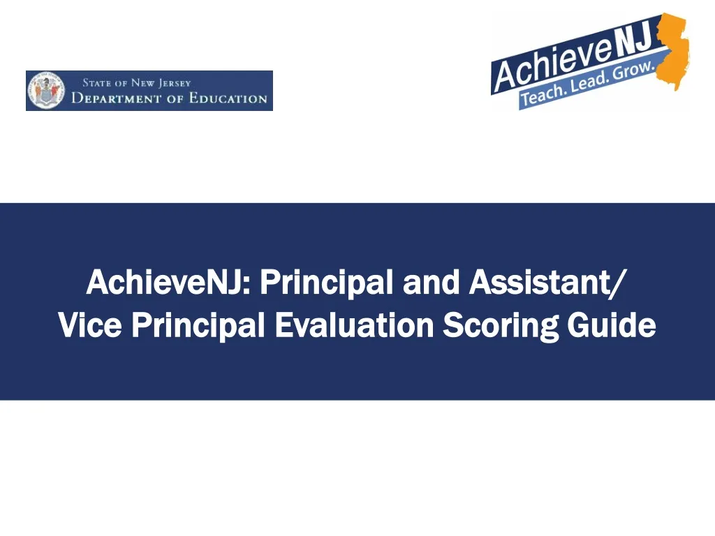 achievenj principal and assistant vice principal evaluation scoring guide