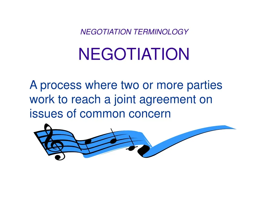 negotiation terminology negotiation