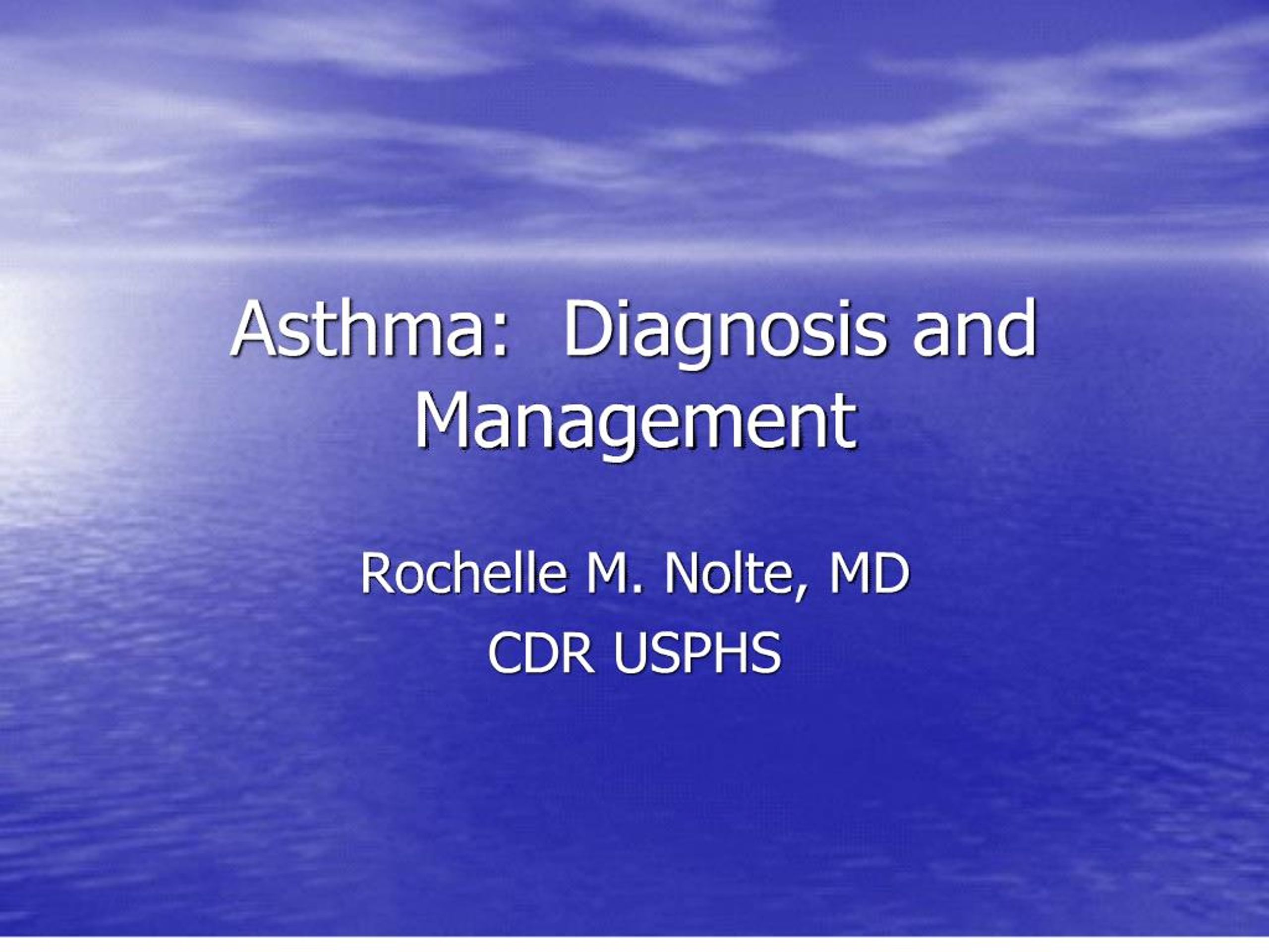PPT - Asthma: Diagnosis and Management PowerPoint Presentation, free ...