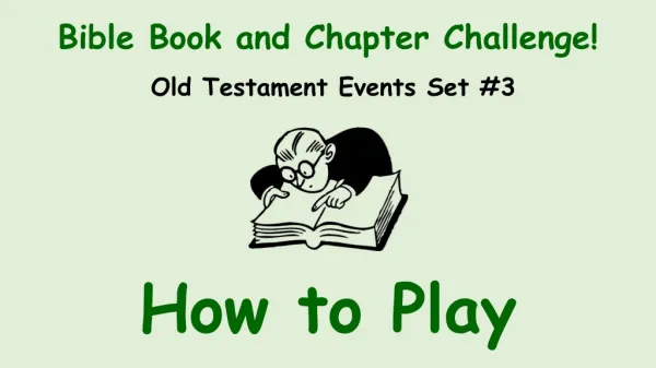 Bible Book and Chapter Challenge!